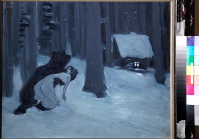 ""Le reve de Tatiana"" (Tatyanas drøm) Illustrasjon av ""Eugene Oneguine"" roman d