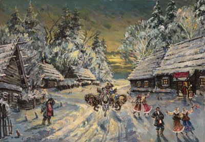 Russisk vinter av Konstantin Alekseevich Korovin