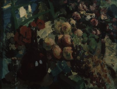 Stilleben. Vinstokk og frukt, 1917 av Konstantin Alekseevich Korovin