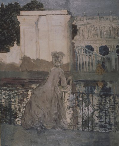 Dame ved dammen av Konstantin Andreevic Somov