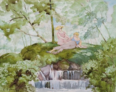 Elskere i et landskap av Konstantin Andreevic Somov