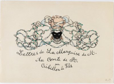 Miniatyrbilde fra Le Livre de la Marquise, 1907. av Konstantin Andreevic Somov