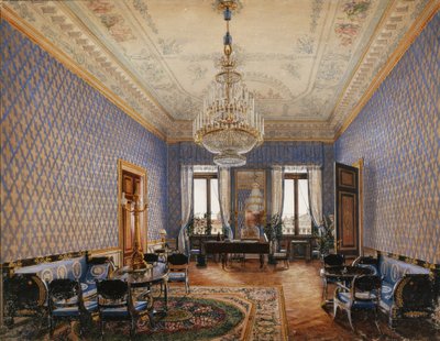 Interiør av Vinterpalasset. Salongen til storprinsesse Maria Nikolayevna, 1837 av Konstantin Andreyevich Ukhtomsky