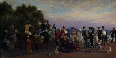 På øya Strelka, 1870-tallet av Konstantin Apollonovich Savitsky