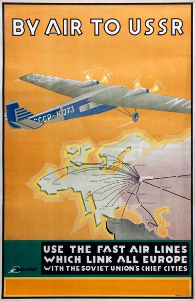 By air to USSR Poster of the Intourist company, 1934   1143718   no       norwegian Successfully Translated  Original: Daylight Raid on London, illustration from Flying Memories by John Hamilton Translat: Daylight Raid on London, illustration from 