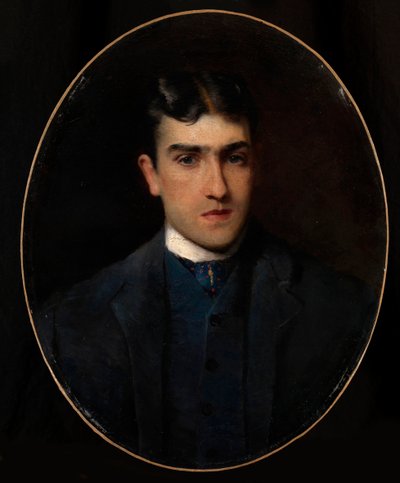 Portrait of Lucien Guitry (1860-1925) (Portrait of Lucien Guitry) - Maleri av Konstantin Yegorovich Makovsky (Constantin Makovski) (1839-1915) olje på lerret (64x51 cm) - Privat samling av Konstantin Egorovich Makovsky