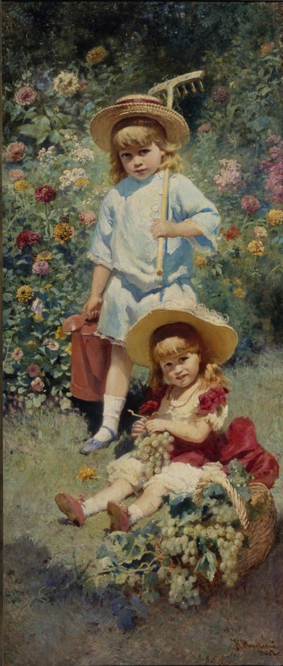 Portrett av kunstnernes barn, 1882 av Konstantin Egorovich Makovsky