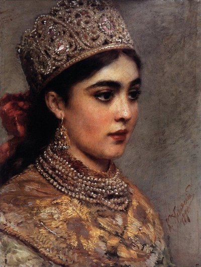 The Boyar Woman, 1890 av Konstantin Egorovich Makovsky