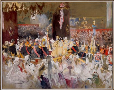 Kroningen av keiser Nicholas II i Assumption Cathedral) av Konstantin Egorovich Makovsky