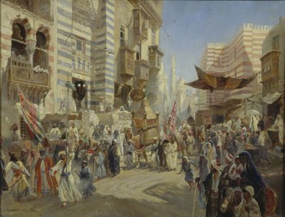 Overleveringen av det hellige teppet i Kairo, 1876 av Konstantin Egorovich Makovsky