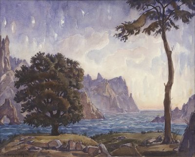 Landskap, 1942 av Konstantin Fyodorovich Bogayevsky