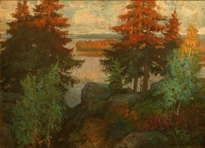 Høstlandskap, 1920 av Konstantin Ivanovich Gorbatov