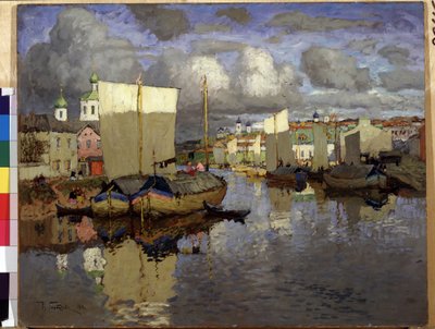 ""Pskov"" Maleri av Konstantin (Constantin) Gorbatov (1876-1945) 1919 Statens russiske museum, St. Petersburg av Konstantin Ivanovich Gorbatov