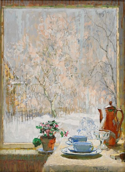 Gjennom vinduet om vinteren, 1945 av Konstantin Ivanovich Gorbatov