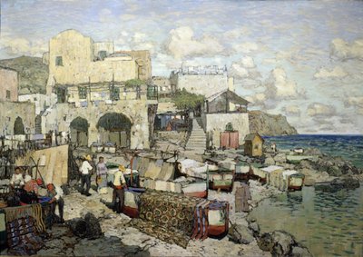 Utsikt over Capri-øya av Konstantin Ivanovich Gorbatov