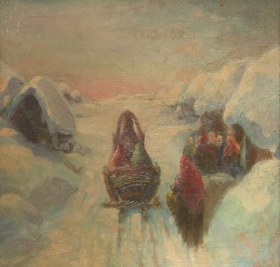 Vinter. Sledekjøring av Konstantin Konstantinovich Pervukhin
