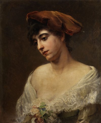 Konstantin Makovsky Portrett av en ung dame av Konstantin Makovsky