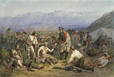 Etter slaget. Scene fra Krim-krigen av Konstantin Nikolaevich Filippov