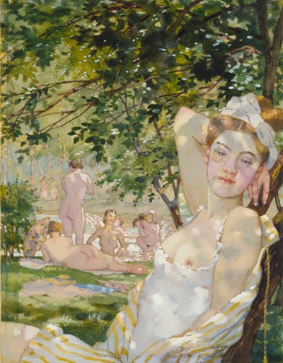 Badende i solen, 1930 av Konstantin Somov