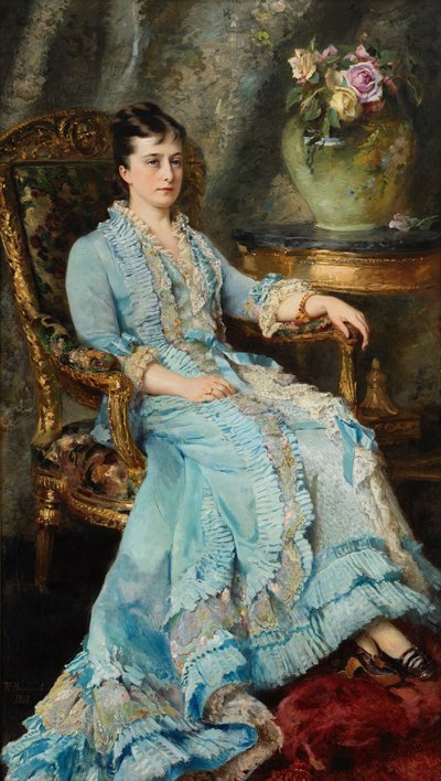 Portrett av prinsesse Ekaterina Mikhailovna Dolgorukova 1847-1922, 1880. av Konstantin Yegorovich Makovsky