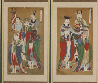 Prosessscene, Choson-dynastiet (farge på papir og silke) av Korean School