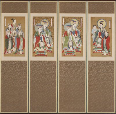 Prosessscene, Choson-dynastiet (farge på papir og silke) av Korean School