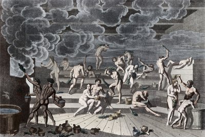 Et russisk badehus, 1811 av Korneev