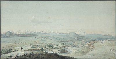 Utsikt over Konstantinogorsk festning fra fjellet Mashuk, 1805 av Korneev