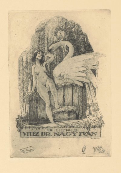 Ex libris er av Iván Nagy Ex libris modige dr. Iván Nagy (tittel på objekt) av Kornél Révész