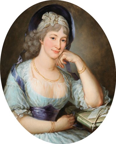 Portrett av grevinne Maria Ernestine Gräfin Esterházy-Starhemberg 1754-1813, tidlig på 1770-tallet. av Krafft