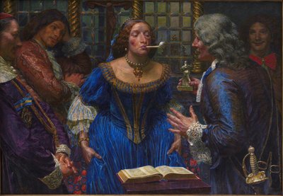 Dronning Christina i Palazzo Corsini av Kristian Zahrtmann