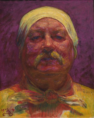 Selvportrett av Lamplight av Kristian Zahrtmann