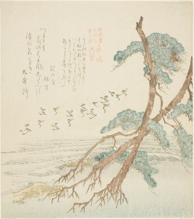 Pine Trees, fra serien "and the difference ry for bokgenerasjonen, Hisakataya, plan d filialselskap (Shofu generasjonen Hisakataya filialselskap og forskjellsdagbok)" av Kubo Shunman