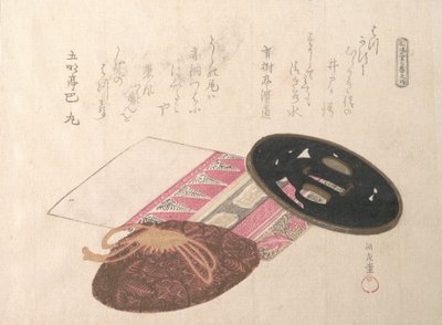 Tsuba sverdvakt og vesker, 1800-tallet. av Kubo Shunman