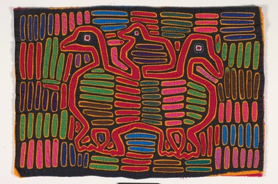 Skjortepanel (mola) (påført bomull) av Kuna Indian Culture