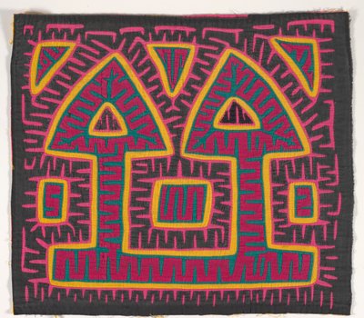 Skjortepanel (mola) (påført bomull) av Kuna Indian Culture