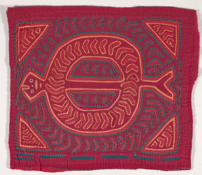 Skjortepanel (mola) (påført bomull) av Kuna Indian Culture