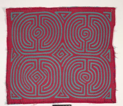 Skjortepanel (mola) (påført bomull) av Kuna Indian Culture