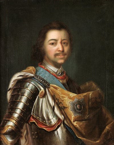 Portrett av keiser Peter I den store 1672-1725 av Kupecky