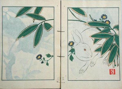 The Rabbit, fra en samling av kunstnerens verk utgitt av Kobyashi Bunscichi i 1901 (farget treblokktrykk) av Kurokawa Yasusada Kigyoku