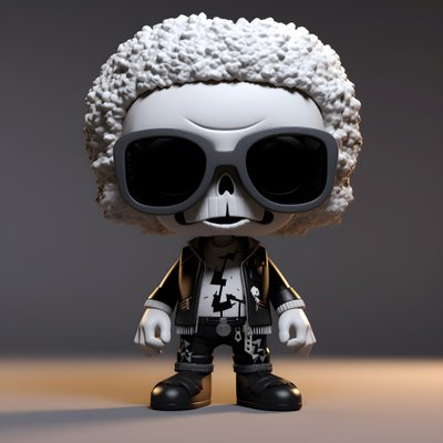 Chibi lite skjelett 1 av Kurt Heppke