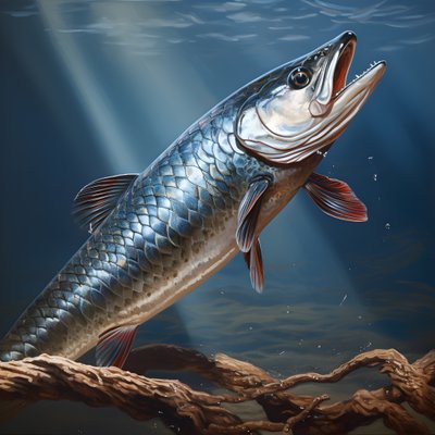 En snoek, en type fisk, ble fanget på en fiskesnøre 4 av Kurt Heppke