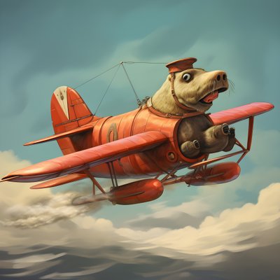 En hvalross flyr et fly 2 av Kurt Heppke
