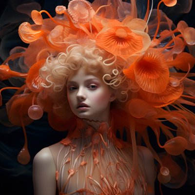 Et nært portrett av den vakre undervanns Actinia Sea Anemones Flower Goddess 1 av Kurt Heppke