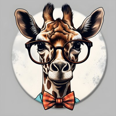 Giraffe med briller 1 av Kurt Heppke