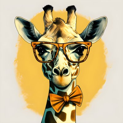 Giraffe med briller 2 av Kurt Heppke