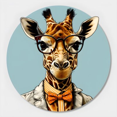 Giraffe med briller 3 av Kurt Heppke