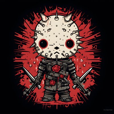 Hello Kitty als Pinhead skjortedesign 1 av Kurt Heppke