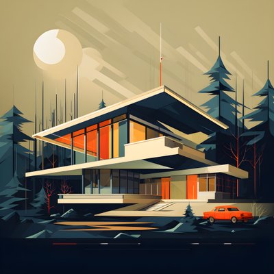 Moderne designgrafikk fra midten av århundret 2 av Kurt Heppke