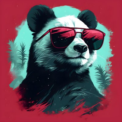 Panda med briller 2 av Kurt Heppke